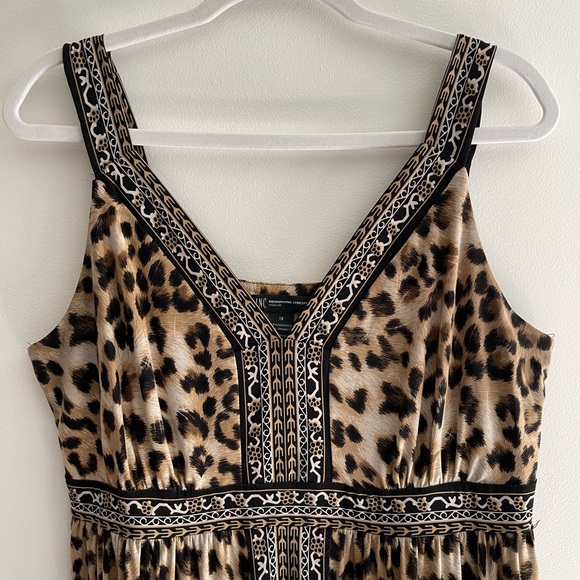 INC International Concepts Leopard Print Sleeveless Maxi Dress, Women's 1X - Picture 2 of 6